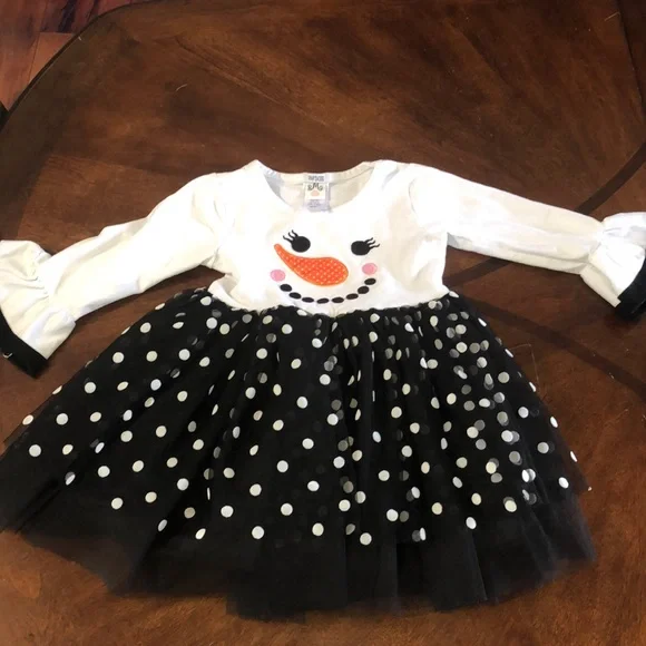Mia Belle Girls | Dresses | Mia Belle Girls Snowman Christmas Dress 4t |  Poshmark